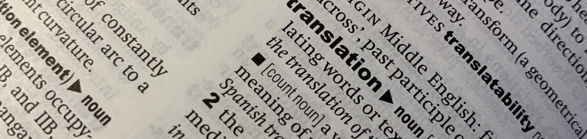 dictionary definition of translation