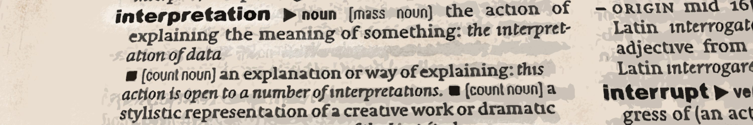 interpretation interpretation